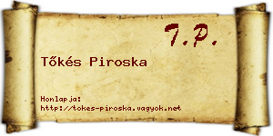Tőkés Piroska névjegykártya