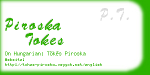 piroska tokes business card